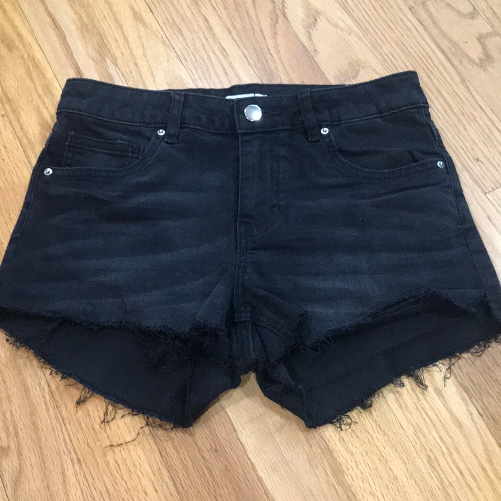 Black Jean Shorts
